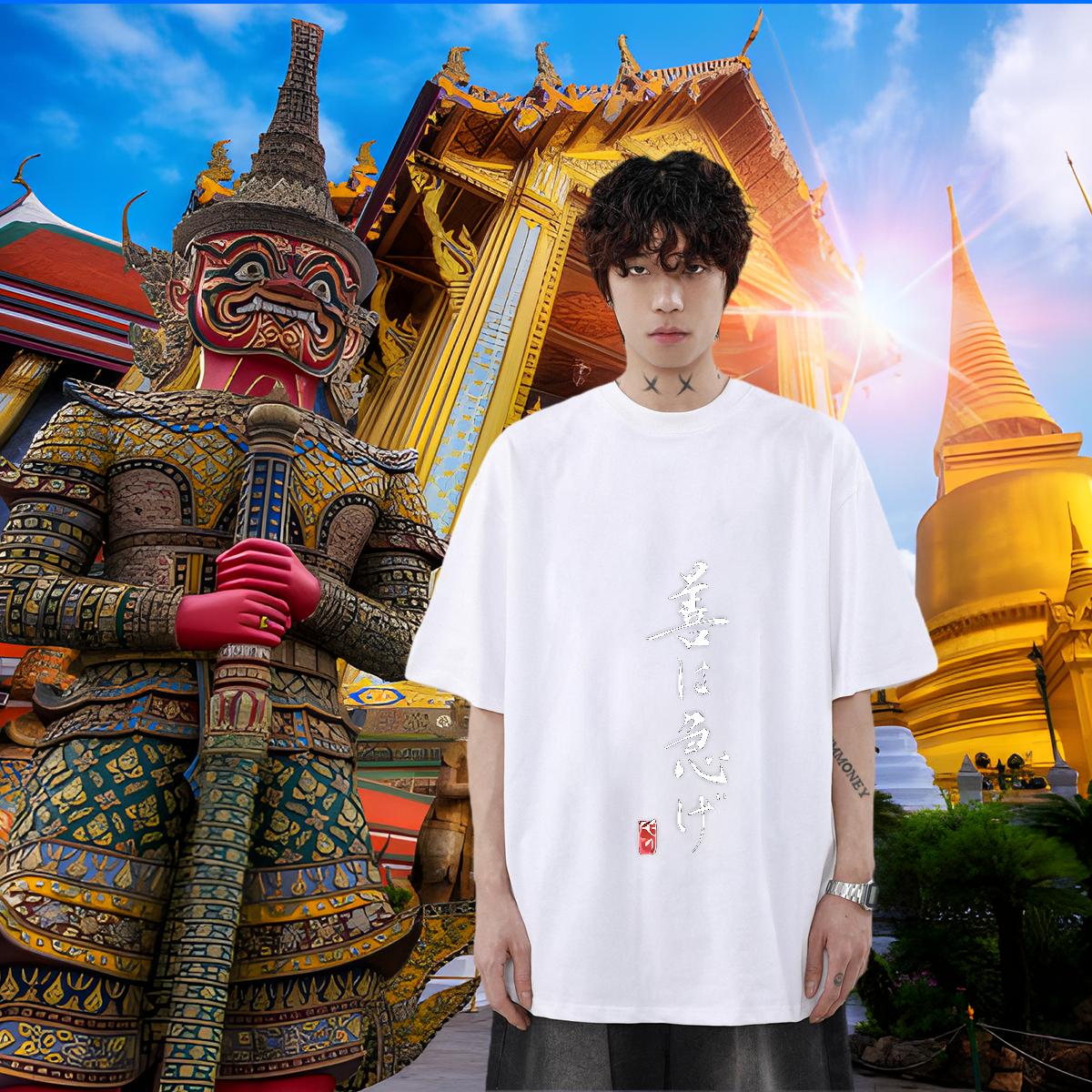 Wholesale Couples T Shirts Crew Neck Cotton Breathable Outdoor Mens T Shirts Anime Print Customized Tops Shirt