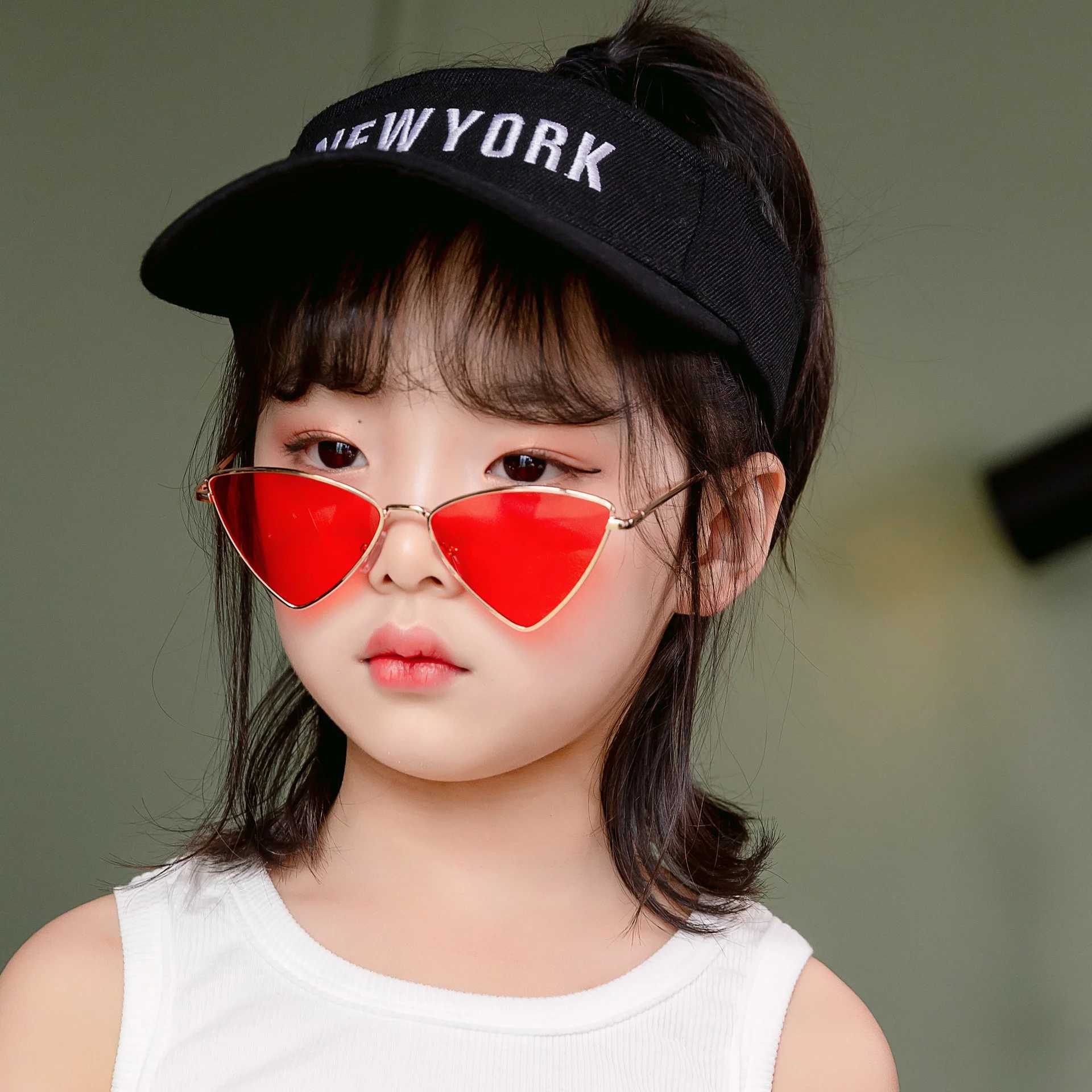 Sunglasses triangle volume childrens New running sunglasses metal frame glasses sunglasses dxb033 personalized Street camera glasses