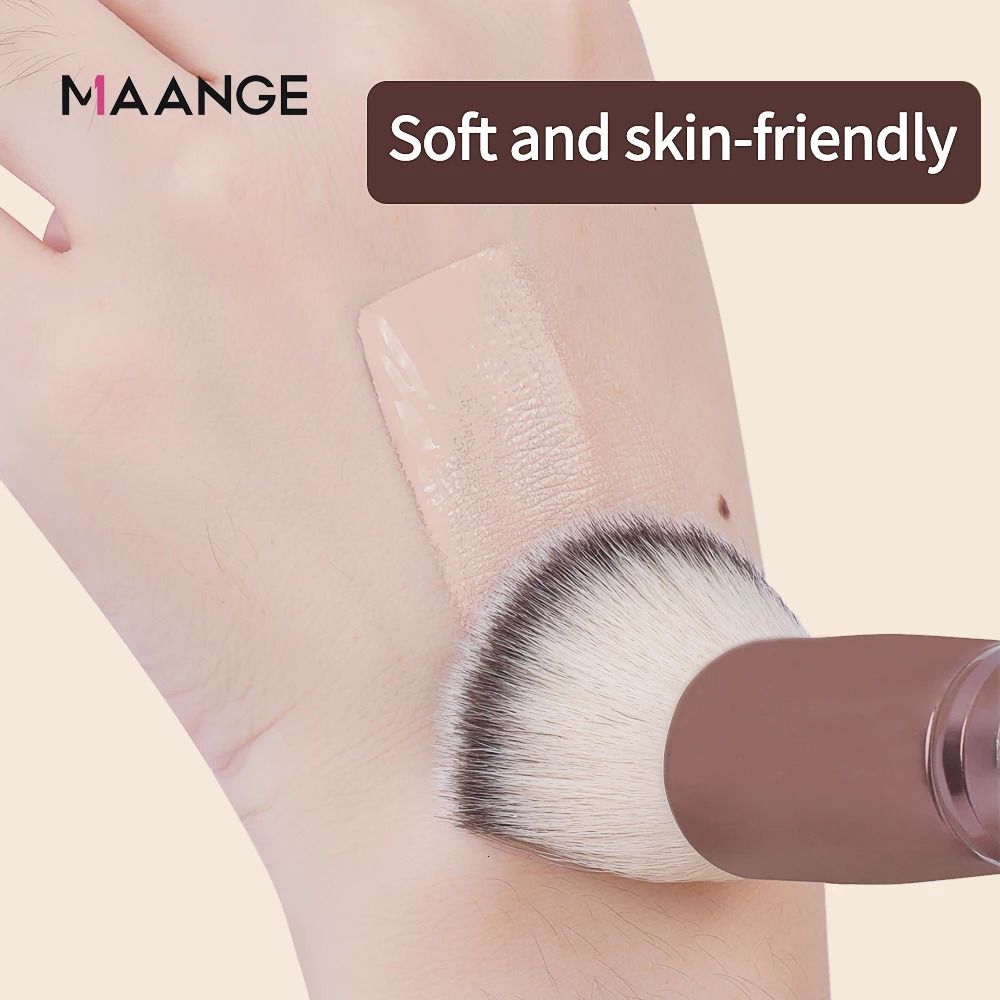 Maange 1 cosmetic brush with box of basic concealer powder powder blusher contour brush density soft bristle brush female beauty tools 240715