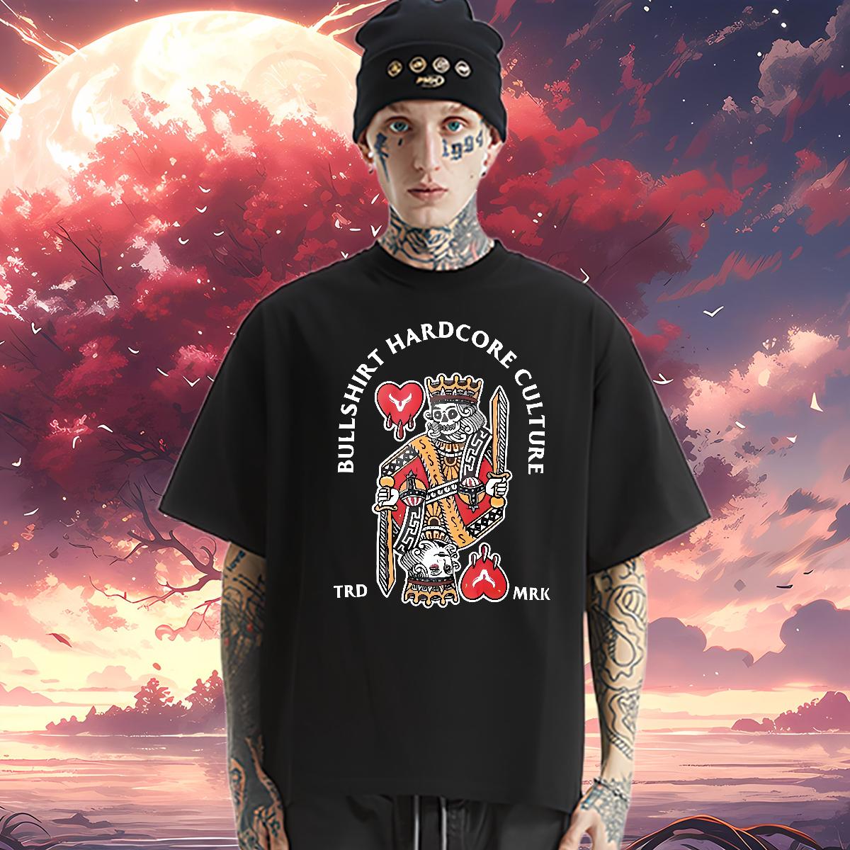 Designer Fashion T-Shirts for Men fashion 230g Cotton Black White Couples T Shirts Sports Casual Breathable Short Sleeve Comfortable Tees