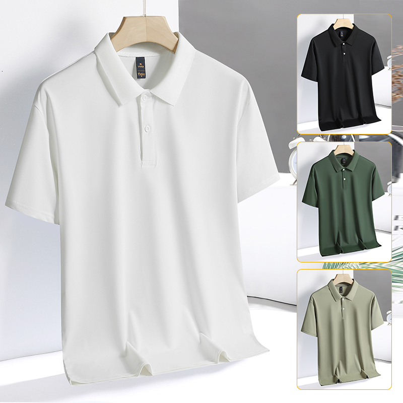 Self operated warehouse 2024 T-shirt, middle-aged and elderly men's clothing, lapel short sleeved summer new POLO shirt for men