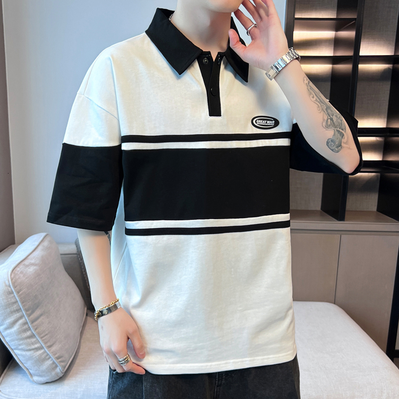 Short for summer thin flip collar men's clothing business casual half sleeved T-shirt polo shirt T