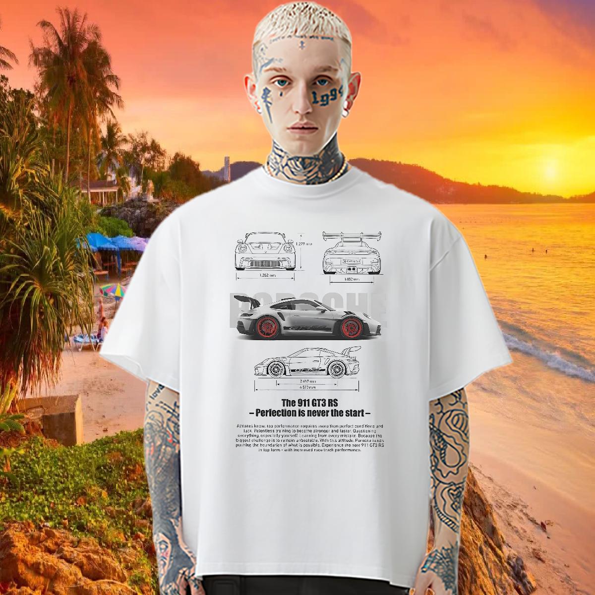 2024 Designer Mens T Shirts fashion 100% Cotton 230g Graphic Daily Outfit Tshirts Crew Neck Cotton Loose