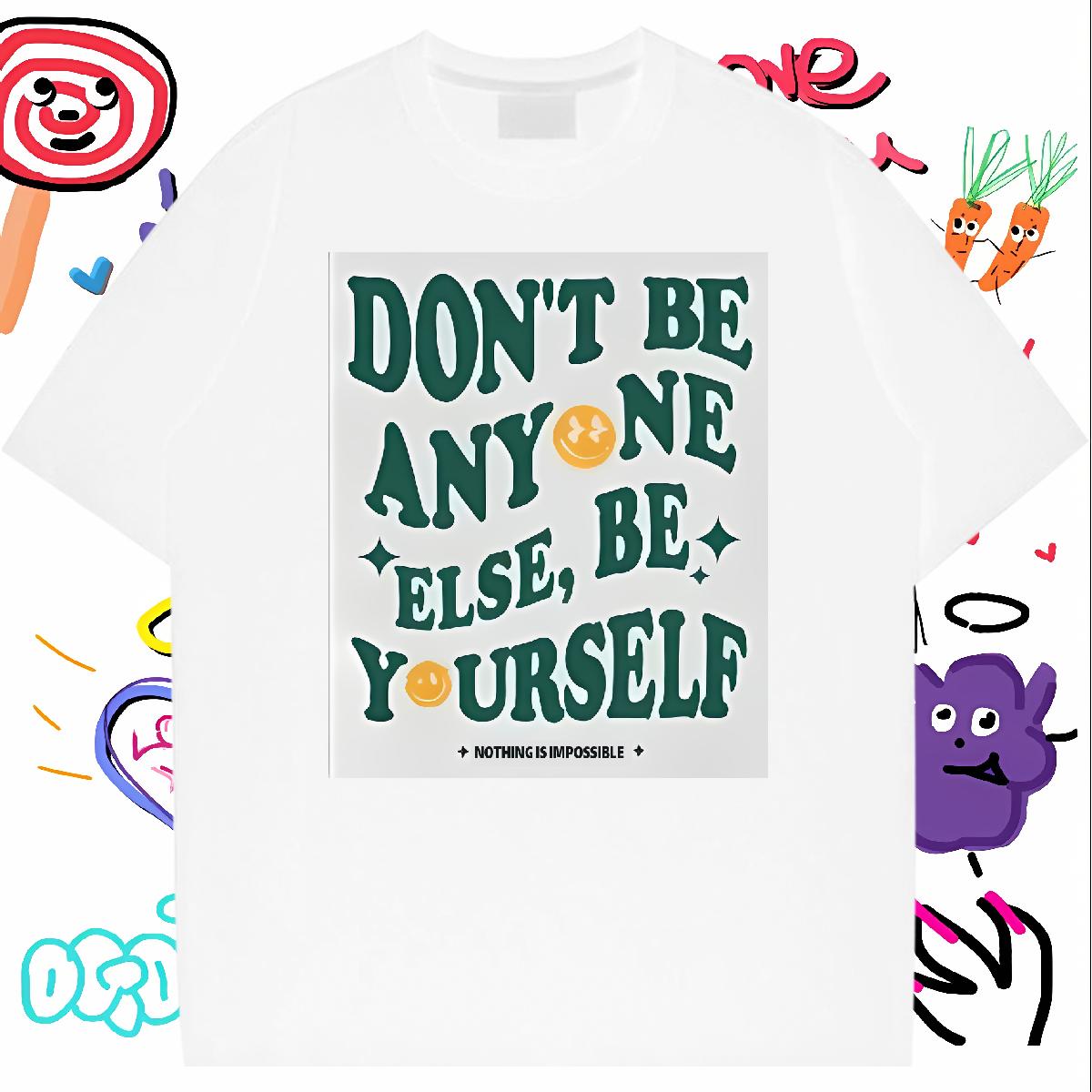 Brand Men Tops Tees nothing is impossible 230g 100% Cotton Short sleeve Cotton Soft Sports Casual Men T Shirts Anime Fashion Designer Tops Shirt