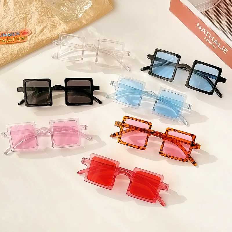 Sunglasses 2022 Children Cute Vintage Square Sunglasses Boys Girls Leopard Punk Sunglasses Children Shades UV400 Kids Polarized Sunglasses