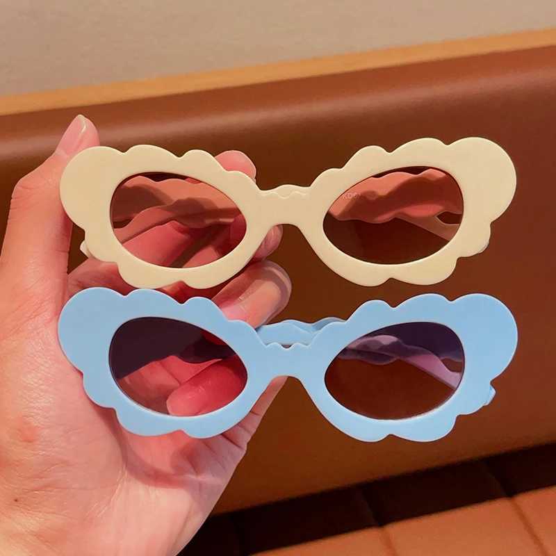 Sunglasses 2024 New Children Cloud Cat Eye Shaped Candy Color Sunglasses UV400 Girls Boys Outdoor Sun Protection Sunglasses Kid Sun Glasses