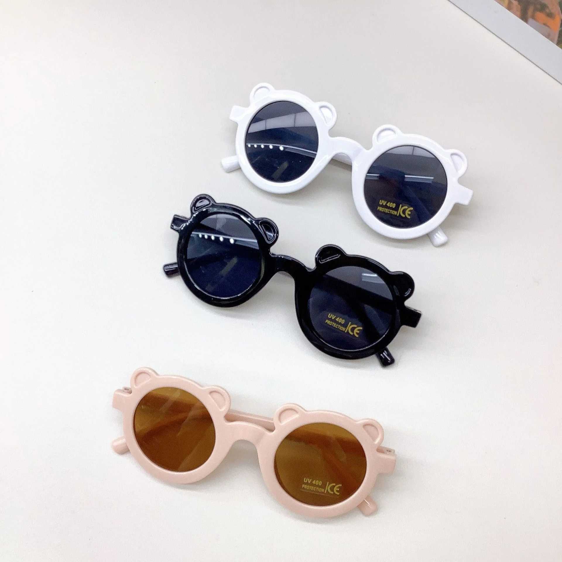 Sunglasses New Childrens Sunglasses Fashion Cute Baby Bear Glasses Korean Version UV Protection Sun Protection Sunglasses Fashion