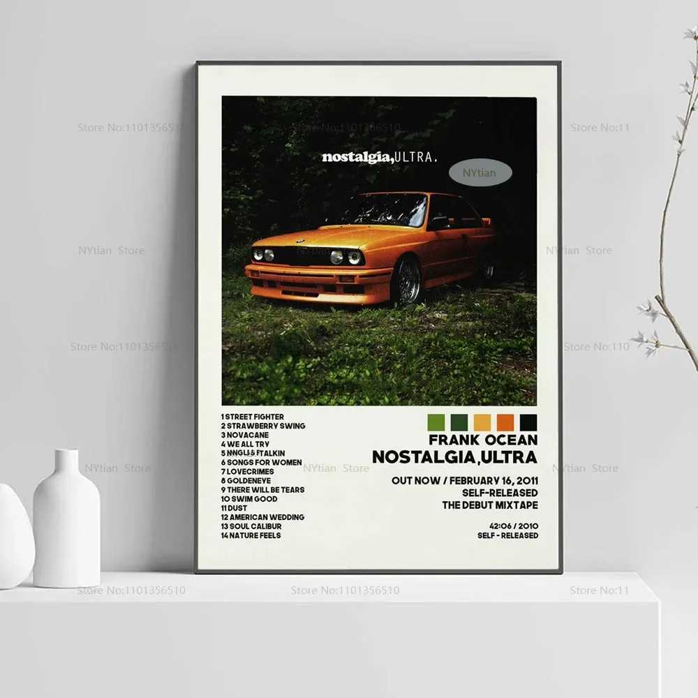 NT1499 Frank Posters Blonde Ocean Nostalgia Ultra Music Album Poster Prints Wall Art Picture Canvas Painting for Home Room DecorX240716