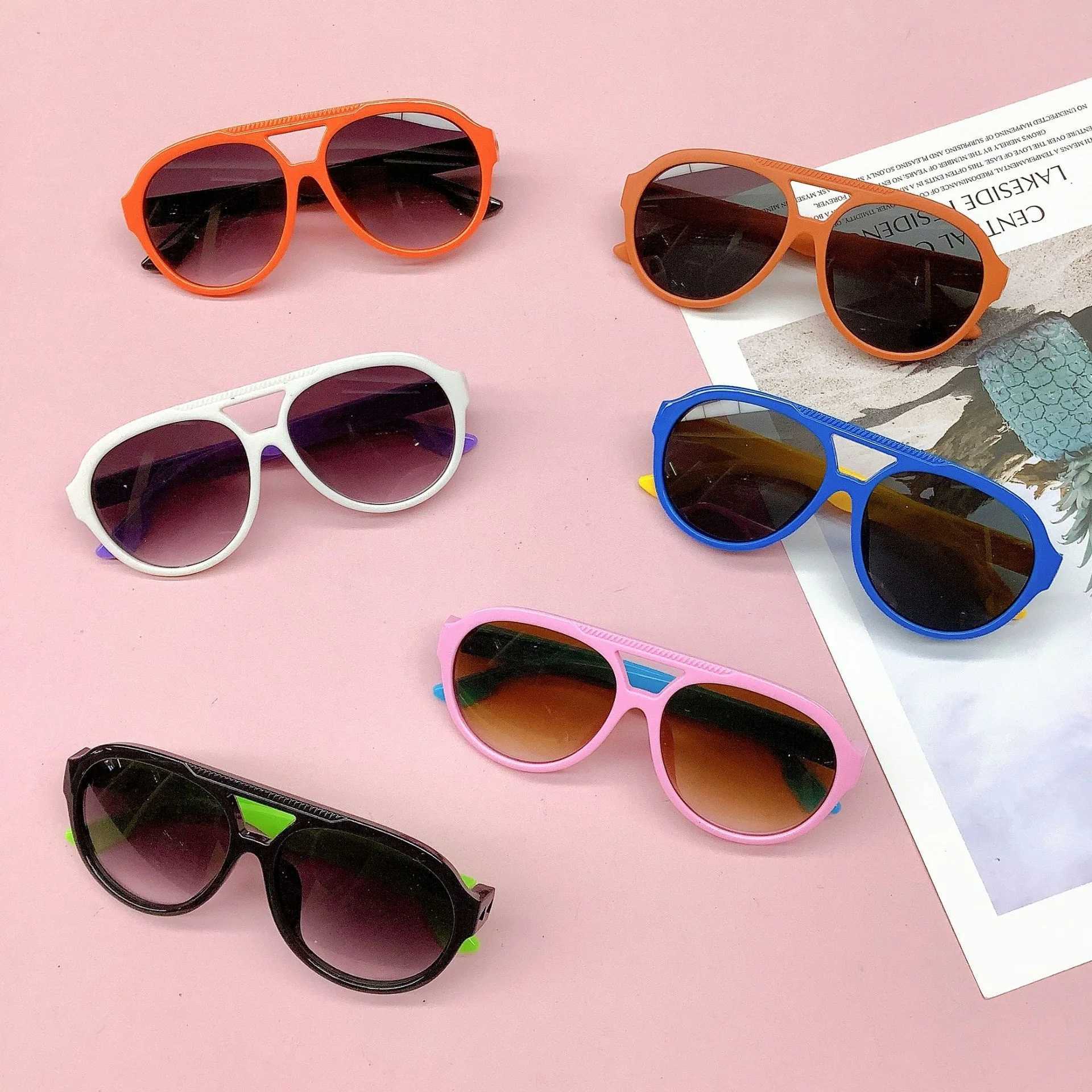 Sunglasses 2023 New Toad mirror Childrens sunglasses Fashion sun-shading concave outdoor fashion baby sunglasses