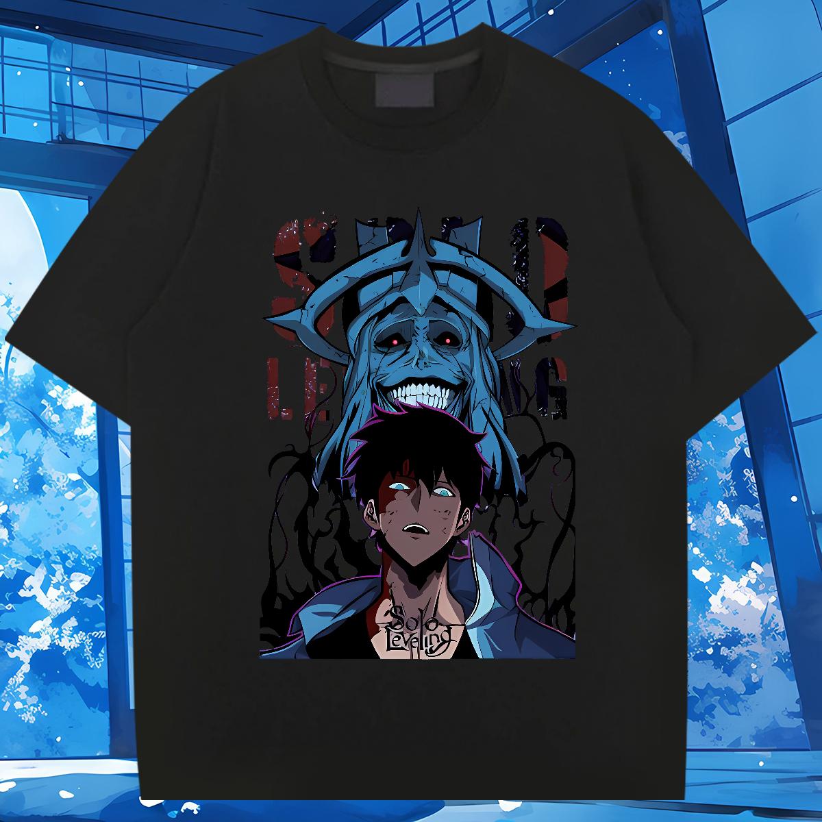 Classic Men Tees fashion 100% Cotton 230g Short Sleeve Cotton O-Neck Anime Printing Street T Shirts Men White Plus Size Fashion Designer Tops Tees