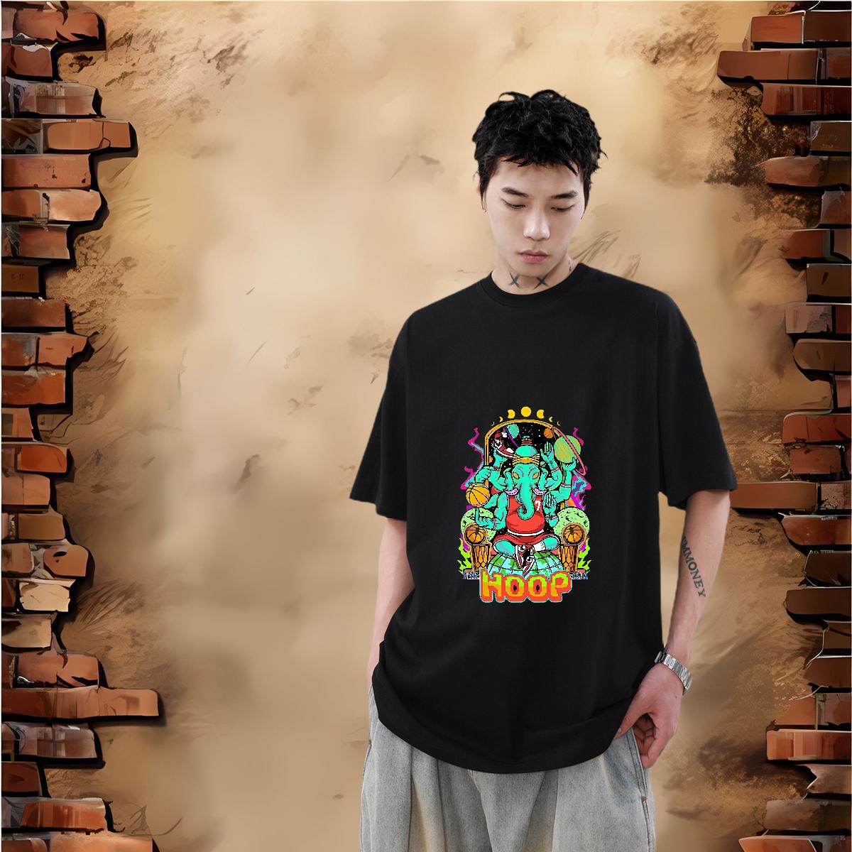 Customized T shirt White Plus Size Men Clothes T-Shirt Street Breathable Short Sleeve 5A Tops