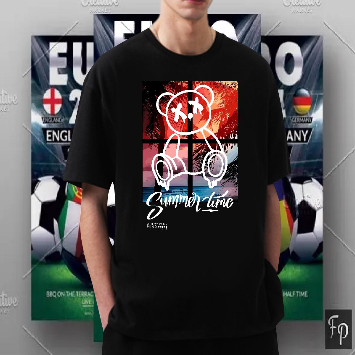 Customized Men T Shirts Graffiti Art 230g 100% Cotton Asian Size Men Tops Tees Daily Outfit Breathable Crew Neck Cool Design Tee Shirt