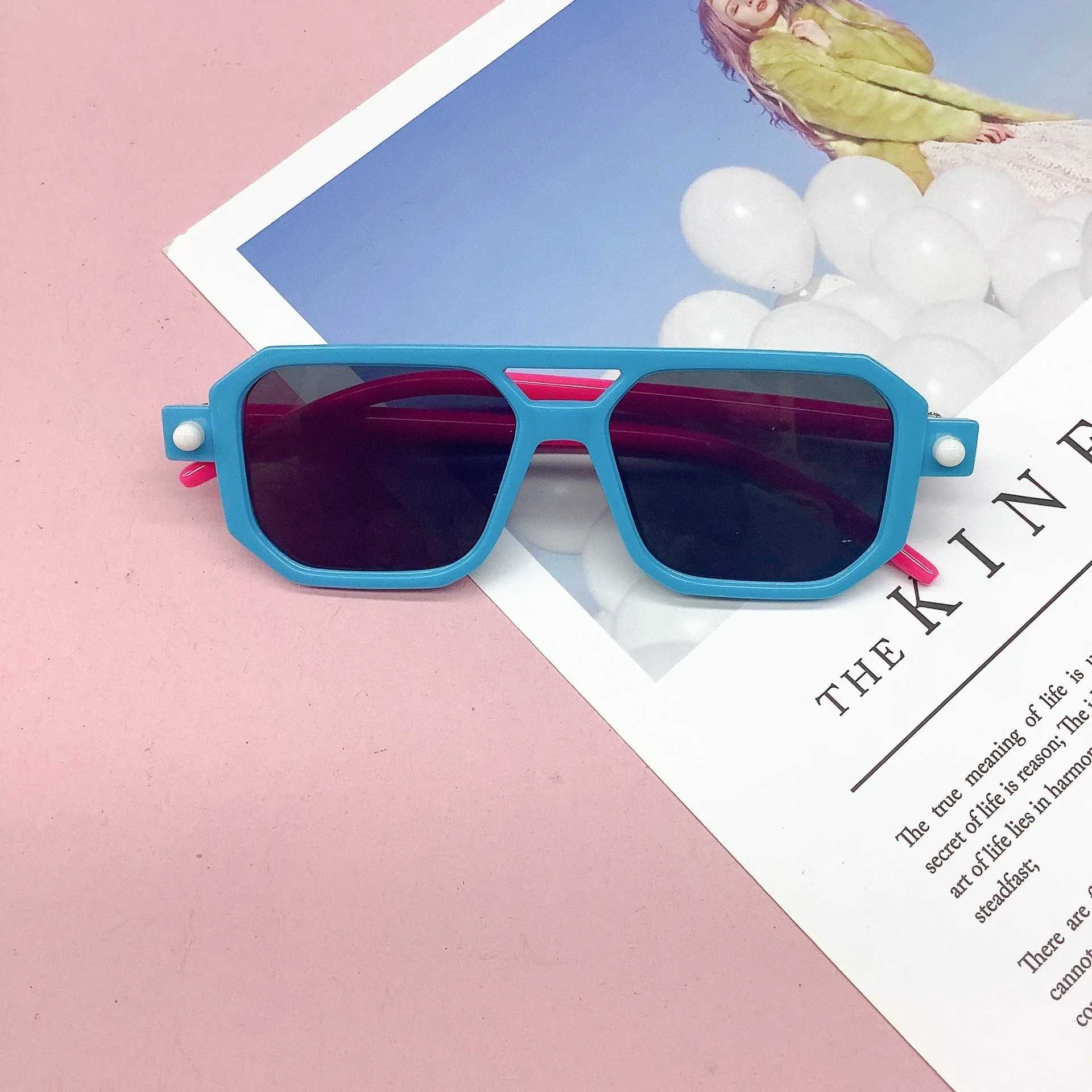 Sunglasses Fashion double-beam childrens sunglasses version travel modelling baby sunglasses trend sunglasses