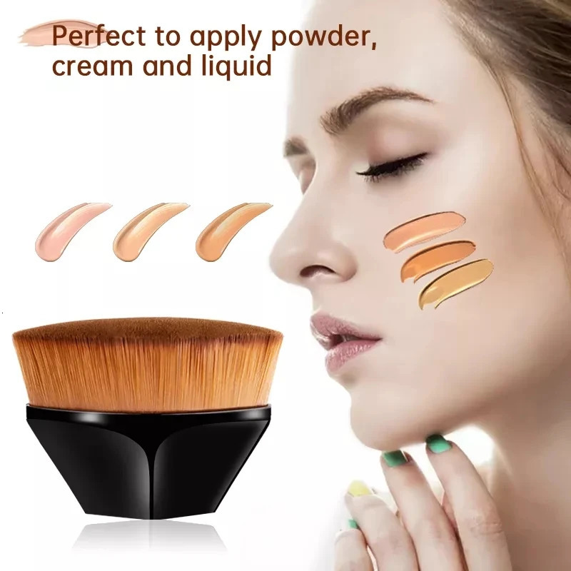 Hexagonal makeup brush Kabuki foundation make-up brush for liquid makeup brush set cosmetics soft synthetic female makeup 240715