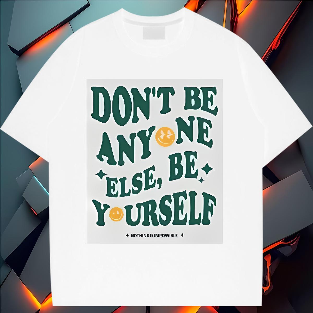 Fashion Womens T Shirts Cotton Breathable Soft nothing is impossible 100% Cotton 230g Sports Street Wear Women Tees Cartoon Anime High quality Tops Sh