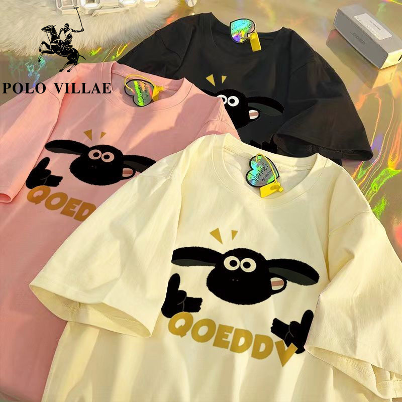 Korean Version Loose Women's Round Neck Short Sleeved T-shirt Casual Minimalist Printing BF Style Student Summer Top