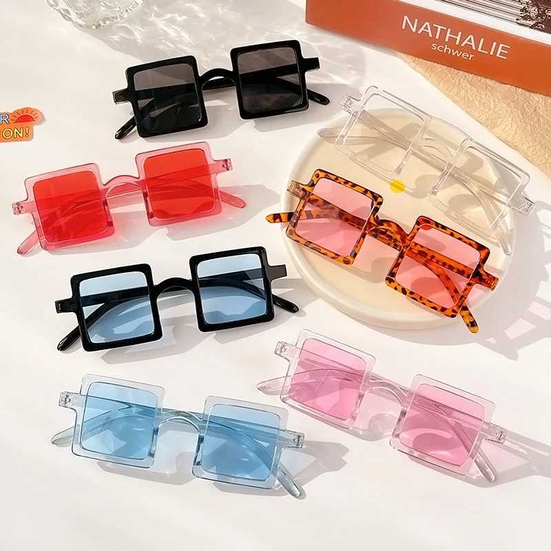 Sunglasses 2022 Girl Boys Personalized Street Shooting Rectangle with Letters Sunglasses Children Lovely Sunglasses Kids UV400 Sunglasses