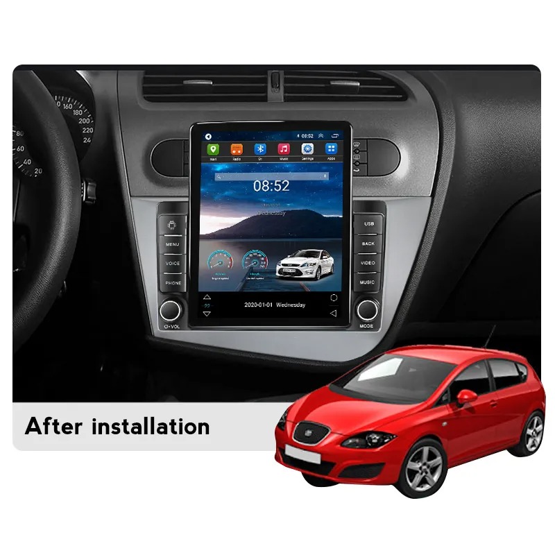 Android 13 Video Player Car Video Radio Stereo For Seat Leon 2 MK2 RHD LHD 2005-2012 GPS Navigation Auto Carplay WIFI BT RDS