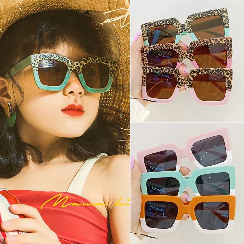 Sunglasses Baby Kids Cute Leopard Geometric Camouflage UV400 Sunglasses Children Personality Sun Protection Sunglasses Girls Boys Glasses 1HEW