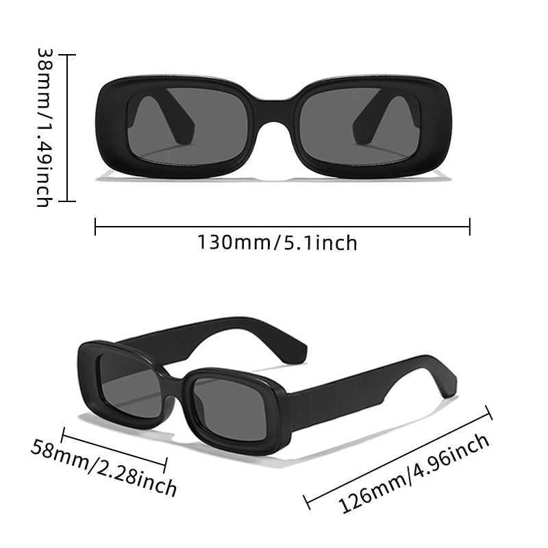 Sunglasses 2024 New Children Solid Rectangular Sunken Sunglasses Girls Boys Fashion Outdoor UV400 Protection Sunglasses Kids Sunglasses
