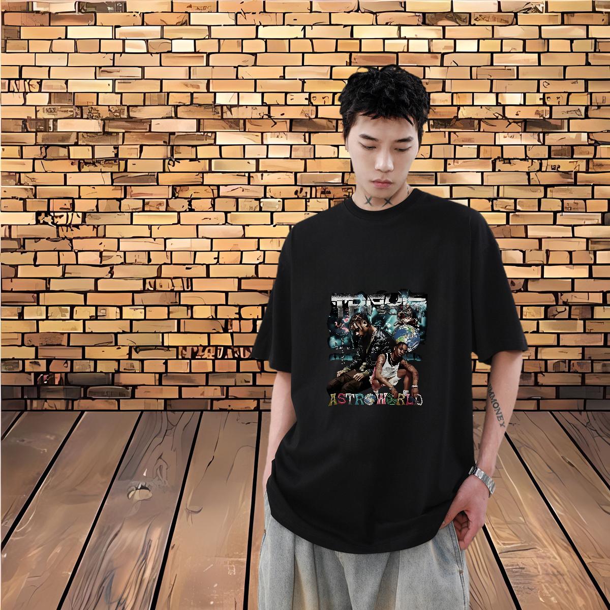 Soft Mens Tshirts Crew Neck Cotton Street T-Shirts for Men DIY Printed 2024 New Wear