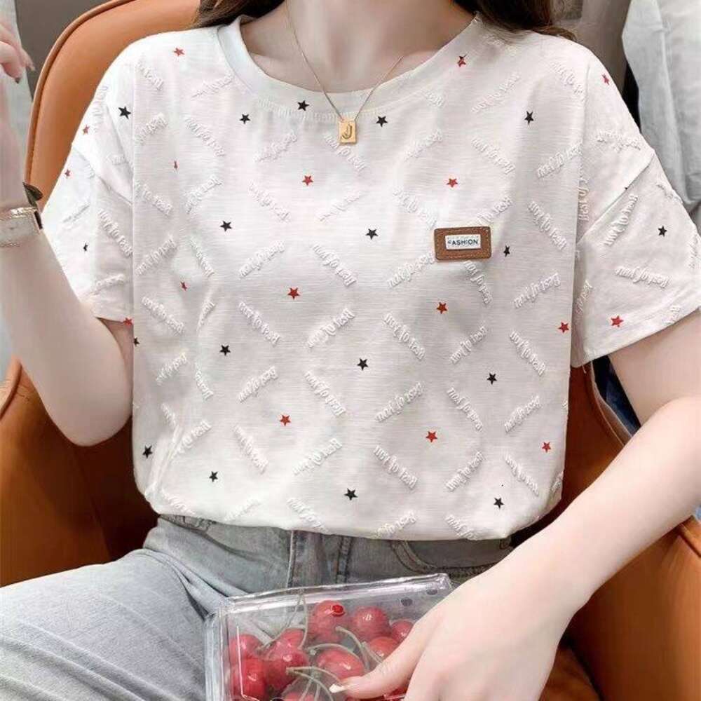Designer Women's Short Sleeve 2024 Summer Short Sleeve Women's T-shirt Multi functional Loose Casual Top Sports Breathable Top