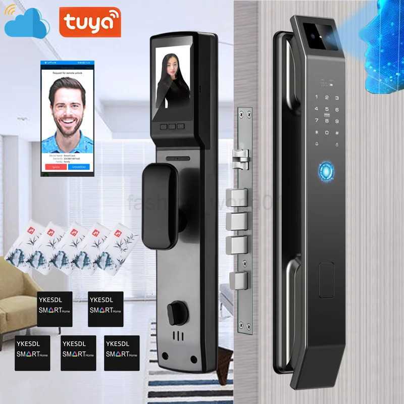 Door Locks 3D Face Recognition Unlock Digital Lock With Camera FIngerprint Password Keyless Electronic 231212X240716
