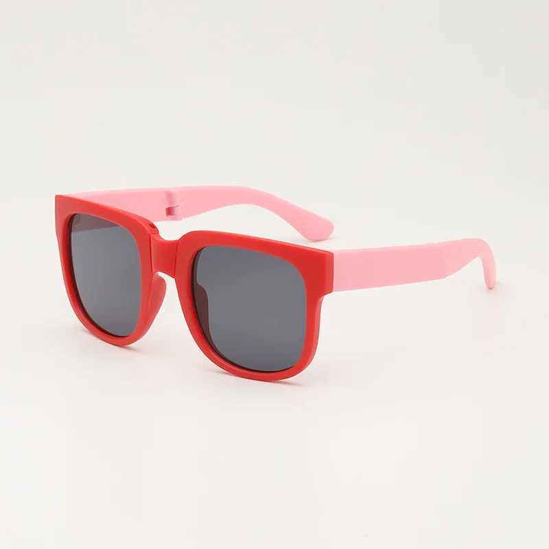 Sunglasses Folding Fashionable UV Resistant Baby Sunglasses New Box Art Childrens Glasses Trend