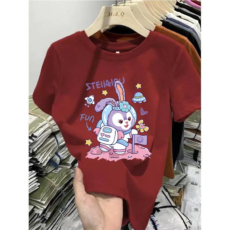 Korea Plus Size 4XL Short Sleeve T-shirt Women's Summer New Korean Student Tees Loose Oversized Female Tops COD