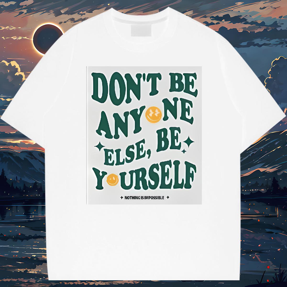 5A Men Tops Tees nothing is impossible 230g 100% Cotton Crew Neck Cotton Breathable Hip Hop Street Men T Shirts Custom Printing Customized Tees Shirts