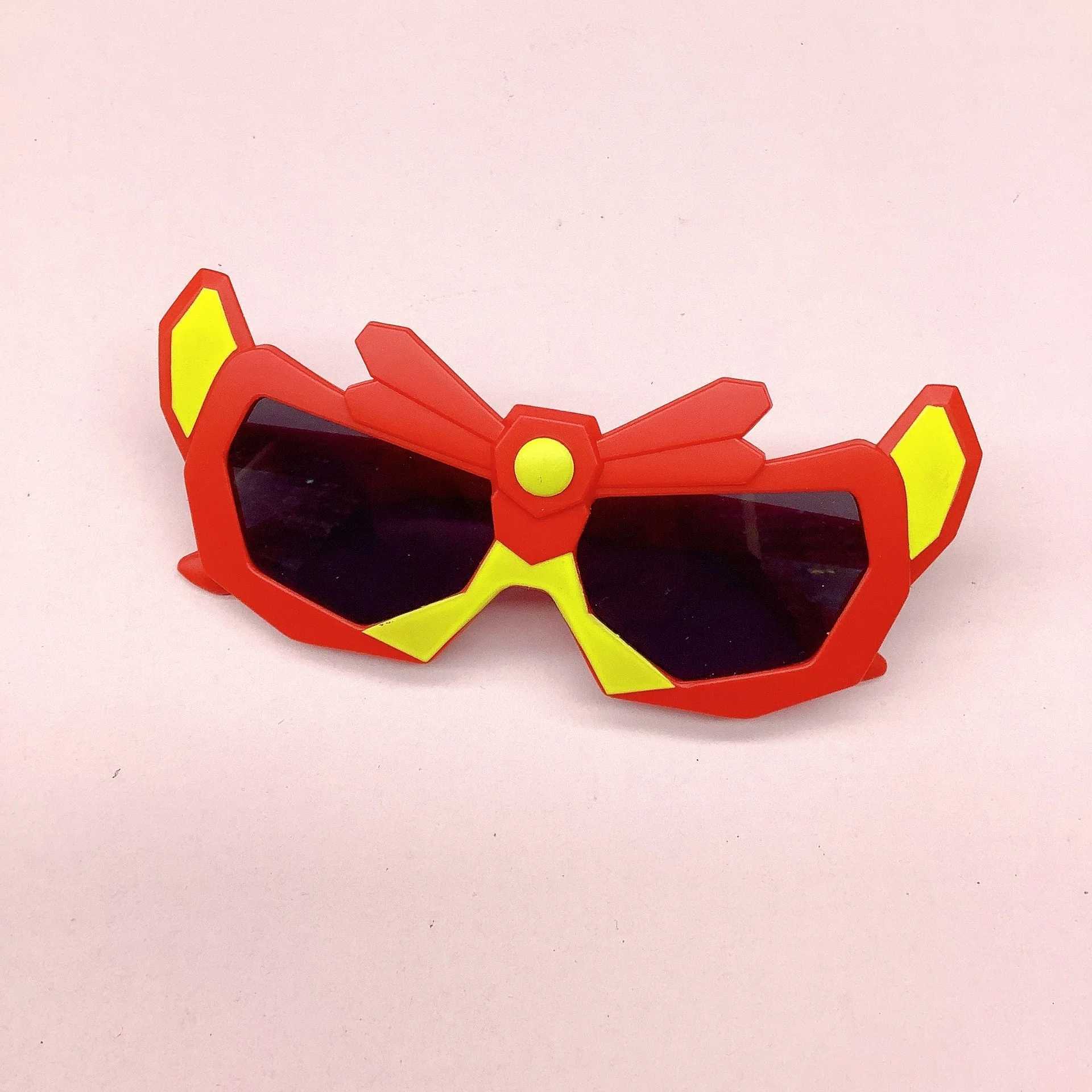 Sunglasses Fashionable childrens sunglasses cartoon deformable sunglasses boys and girls personality diamond shape anti-ultraviolet