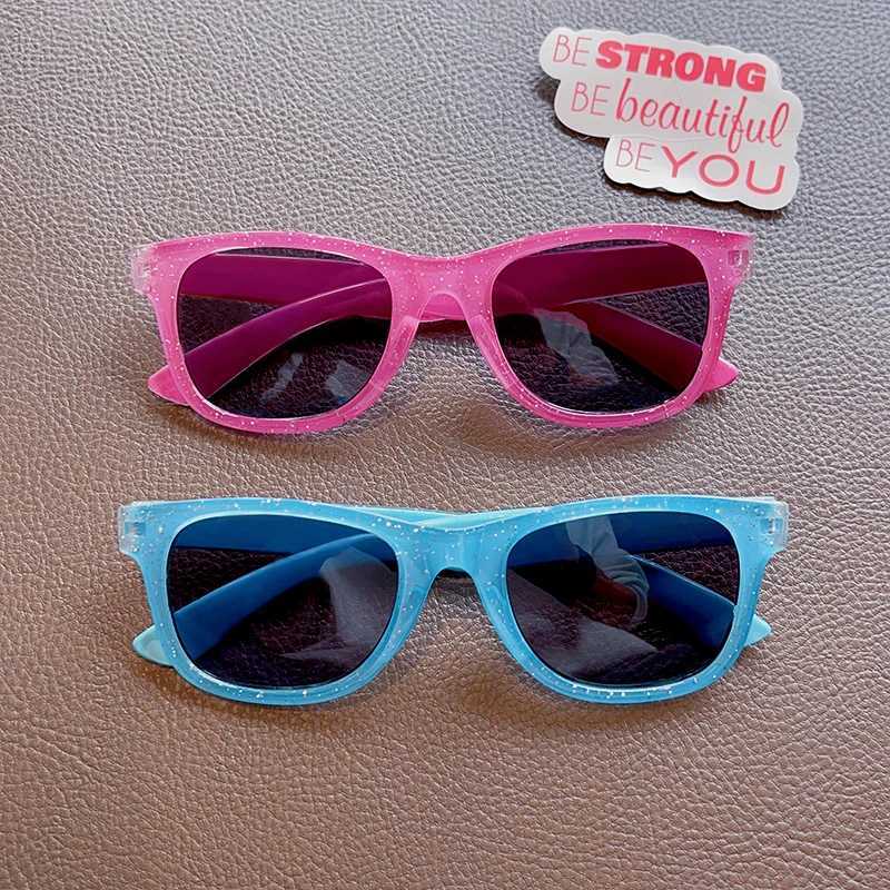 Sunglasses 2024 New Girls Boys Colorful Rectangular Sunglasses Children Fashion Cartoon Outdoor UV400 Protection Sunglasses Kids Sunglasses