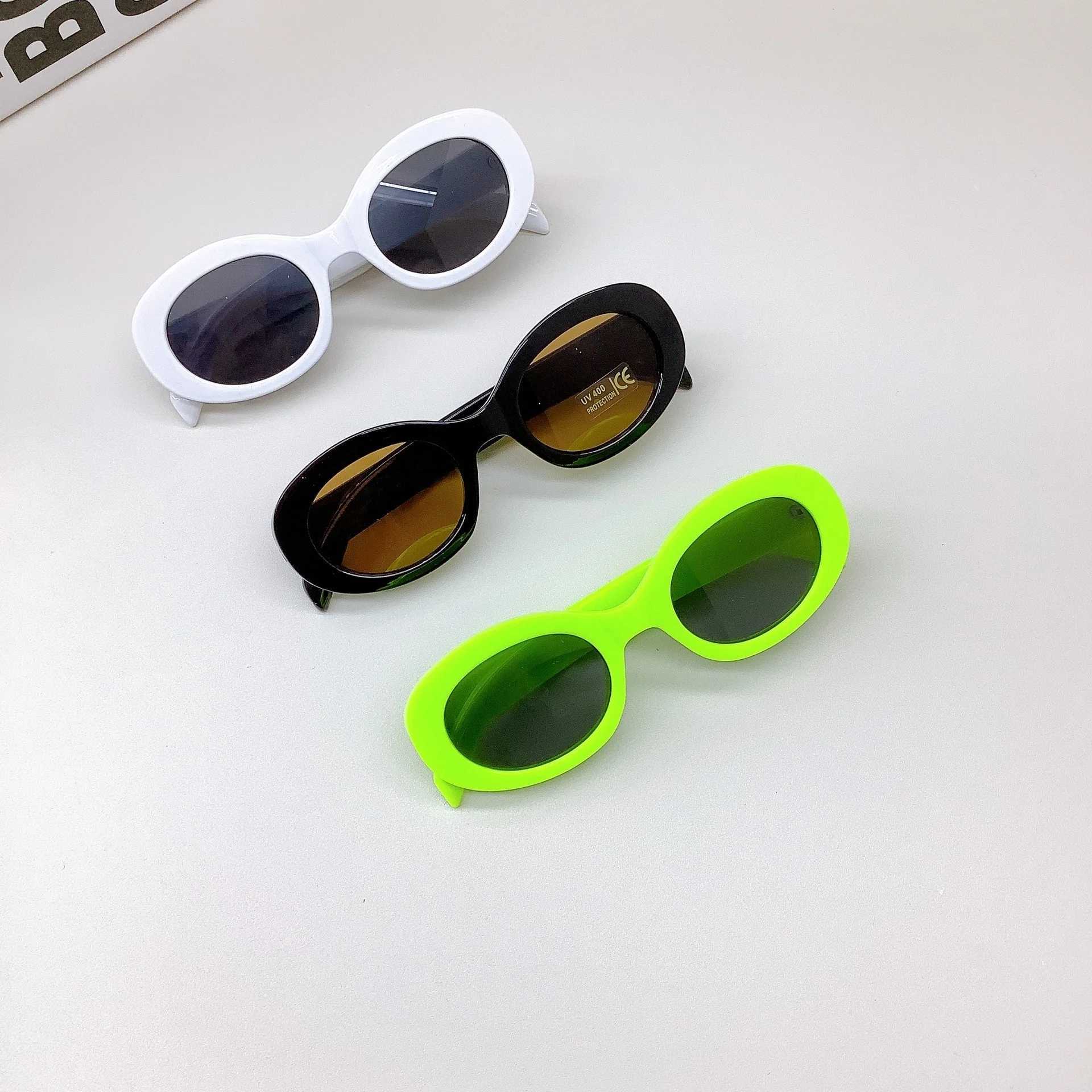 Sunglasses New fashionable oval frame childrens sunglasses fashion baby sunglasses same glasses