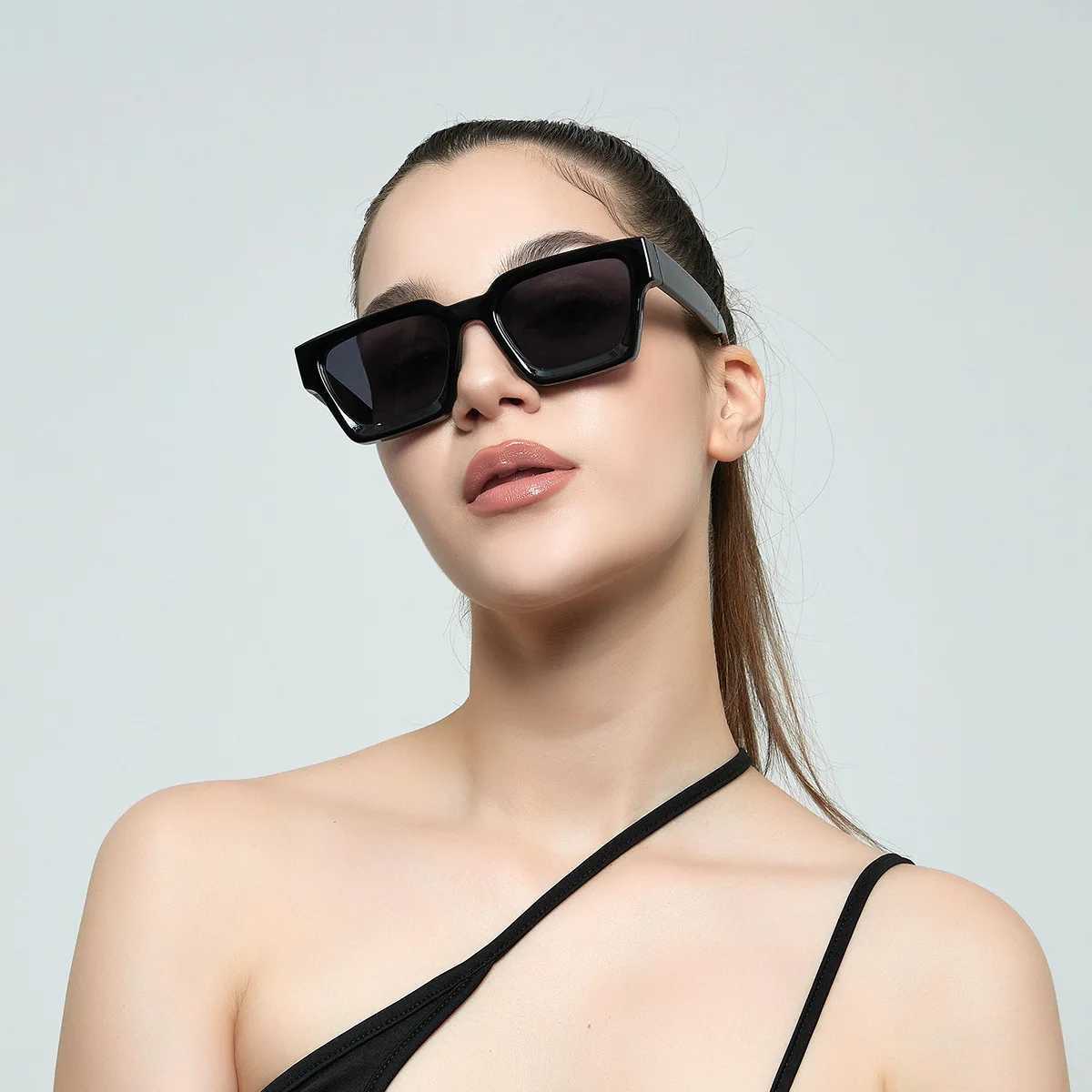 Sunglasses Narrow Glasses Rectangle Frame Personalized Trend Female Ins Style Versatile New Sunglasses Male