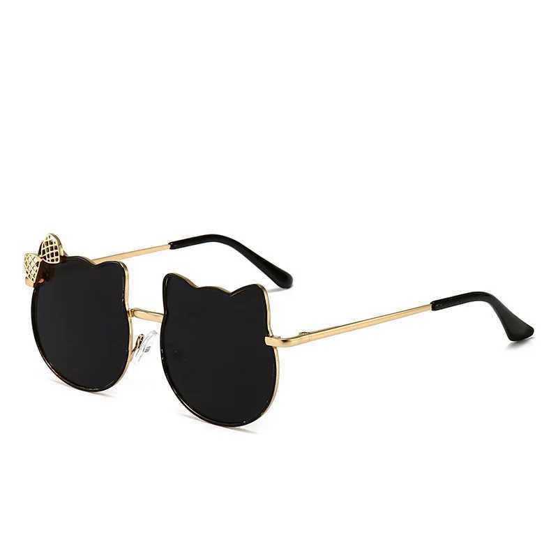 Sunglasses fashion new 2021 childrens spring glasses lovely KT bow girls sunglasses B150 baby bear Sunglasses