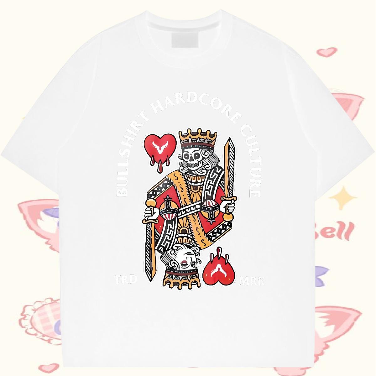 Wholesale T-Shirts for Men fashion 230g Cotton Anime Print Street Casual Men Tshirts Round Neck Short Sleeve Soft