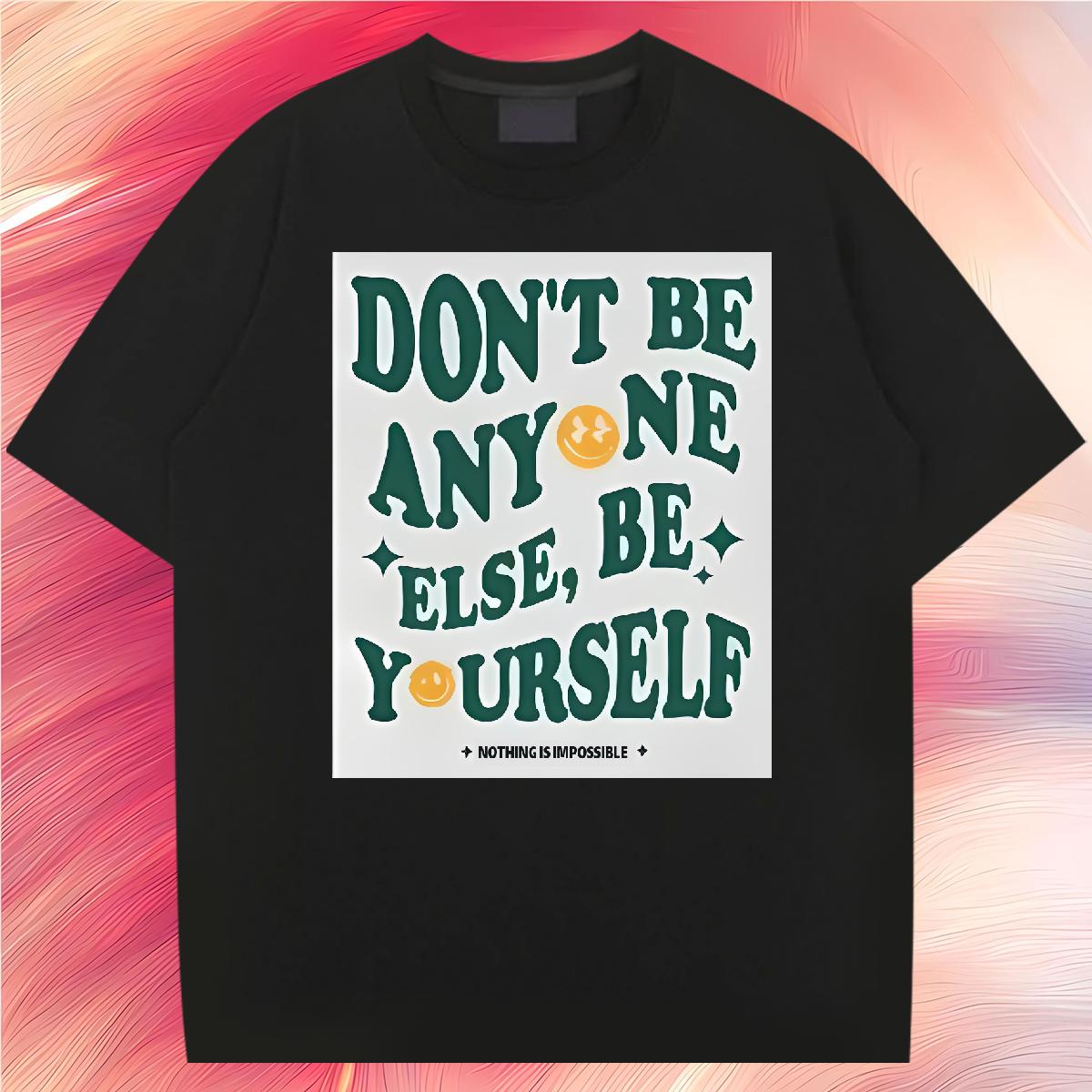 Comfortable Men Clothes T-Shirt nothing is impossible 100% Cotton 230g Round Neck Short Sleeve Casual Beach T shirt DIY Anime New Polos