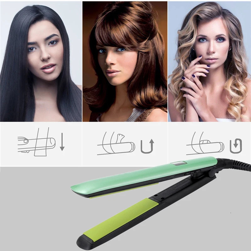 S9960 Hair Straightener 1.25 Inch Ceramic Flat Iron LCD Digital Controls Shine Keratin Styling Tools 240713