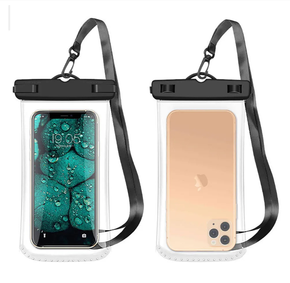 Wholesale Universal IPX8 Waterproof Phone Case For Samsung S8 S6 S7 Edge J5 Phone bag Dry Bag Pouch Clip For All Up Clear Waterproof Bag