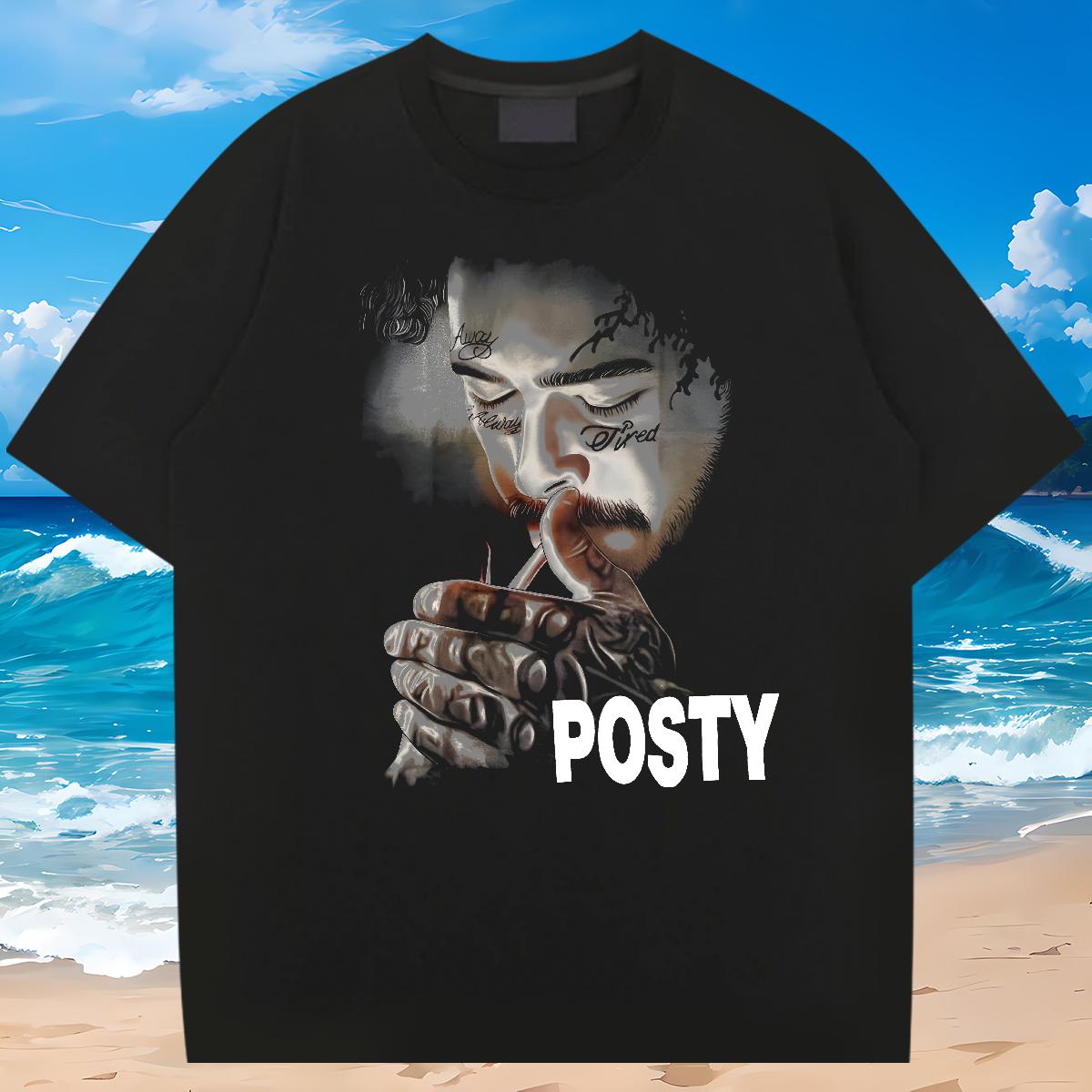 Loose Men T Shirts ZCY-240626001 230g Cotton Casual Crew Neck Cotton Breathable Couples T Shirts Designer Cartoon Printing S-4XL Tops Tees