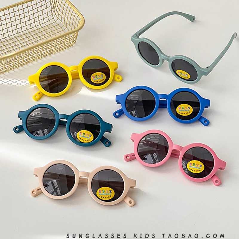 Sunglasses 2024 New Children Classic Solid Color Round Sunglasses UV400 Outdoor Baby Girls Boys Cute Protection Sunglasses Kids Sun Glasses