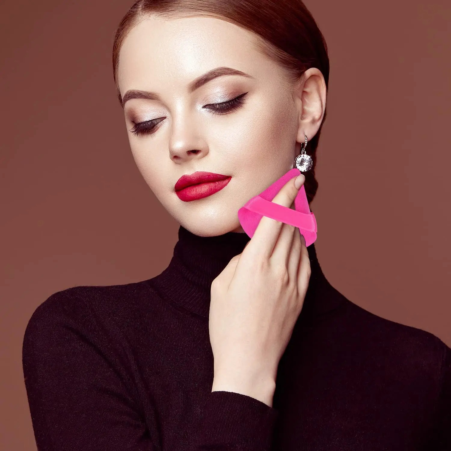 5 Puff Soft Triangle Makeup Tools Loose Powder Body Makeup Sponge Blender Contour Under Eye Angle 240715