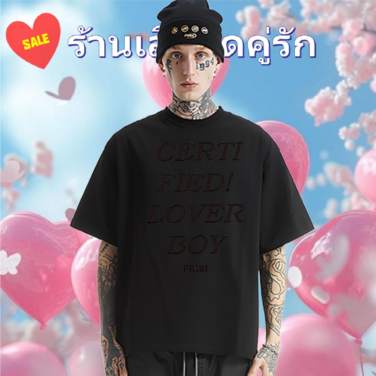 Brand T Shirt For Man fashion 230g Cotton Street wear Hip Hop Cotton Breathable Soft Couples T Shirts DIY Customized Black Oversized Top Tees