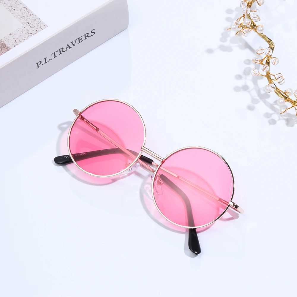 Sunglasses 1PC Retro Sunglasses for Children Candy Color Round Frame Sun Glasses for Boys Girls Anti-UV Vintage Sunglasses Eyewear