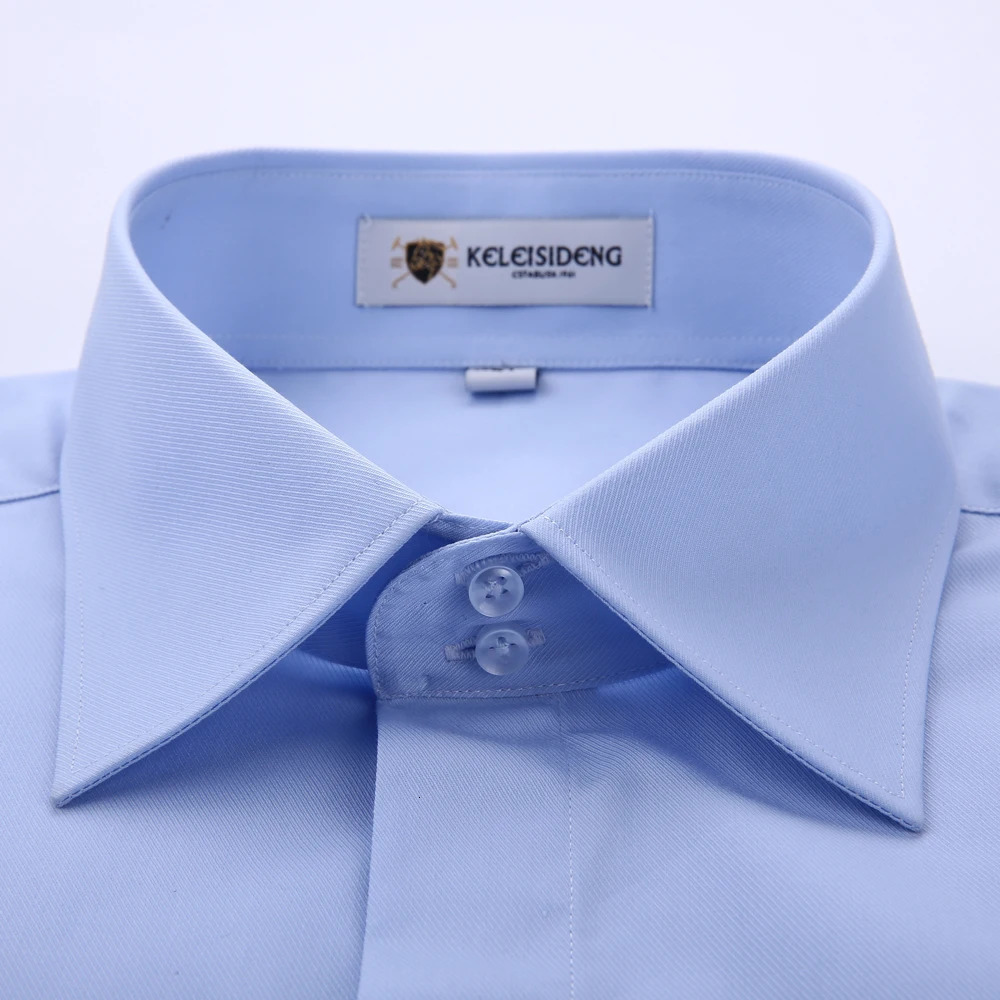 Mens Elegant French Cuff Fly Front Placket Dress Shirt Without Pocket Regular-fit Formal Business Activities Long Sleeve Shirts 240715