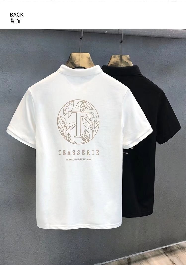 New Short sleeved Instagram Versatile Art Minimalist POLO Shirt for Men Summer Youth Fashion Standard Trend