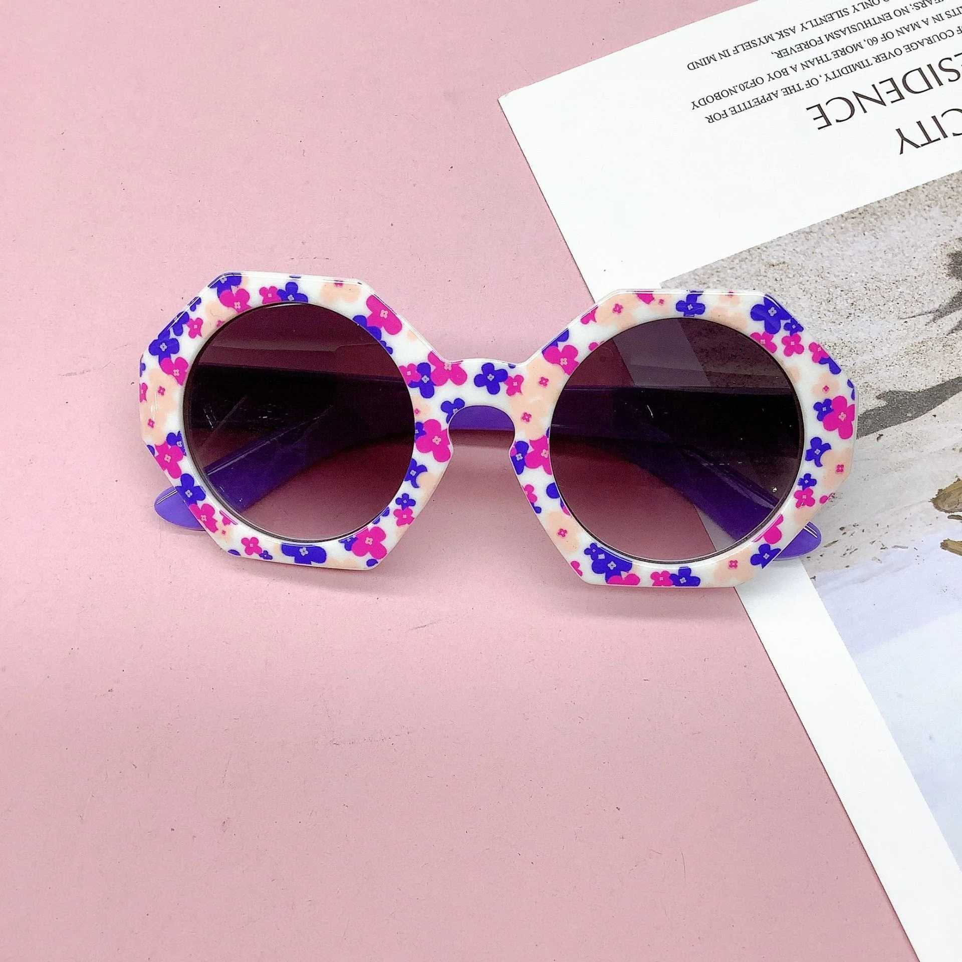 Sunglasses New childrens sunglasses Fashion wrapped flower UV protection trend Boys and girls Childrens sunglasses Sunvisor