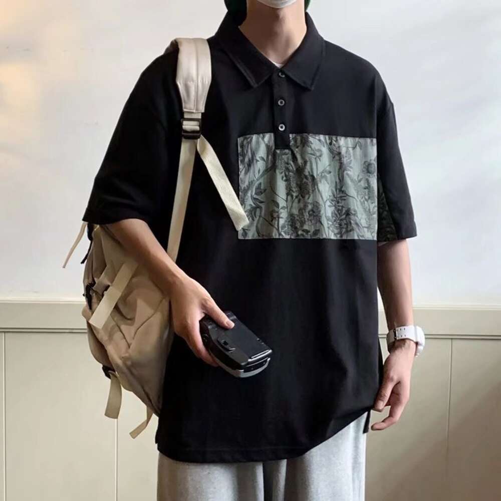 Short t-shirt for polo shirt 2023 new summer thin style business casual men's half sleeved top trend