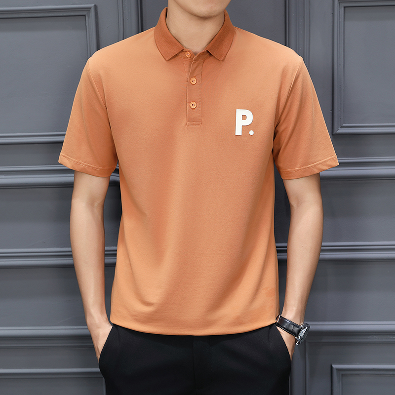 2024 Summer New Short sleeved POLO Shirt Slim Fit T-shirt Trendy Embroidered Men's Polo Top