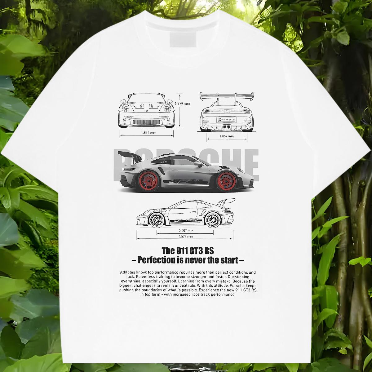 Classic T-Shirts for Men fashion 100% Cotton 230g DIY Anime Couples T Shirts Beach Breathable Crew Neck Cotton 5A Tops